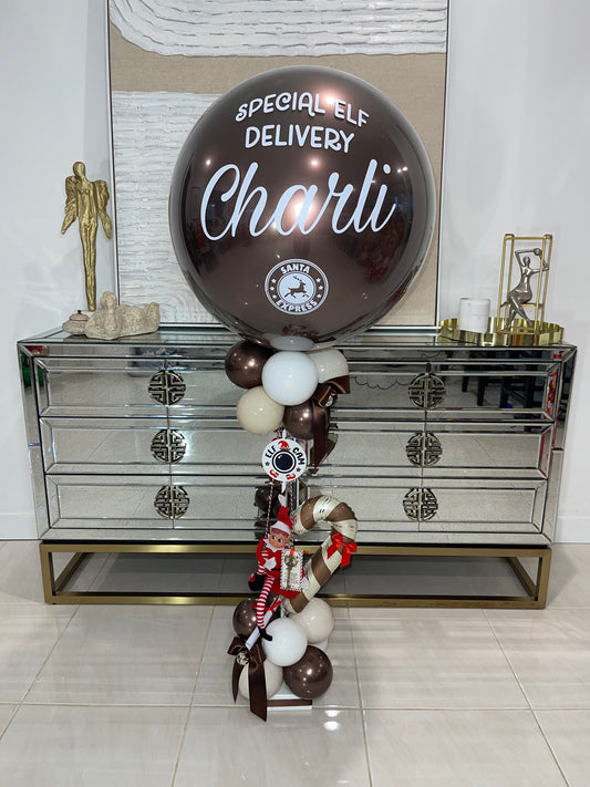 Truffle Elf Arrival Balloon Stand