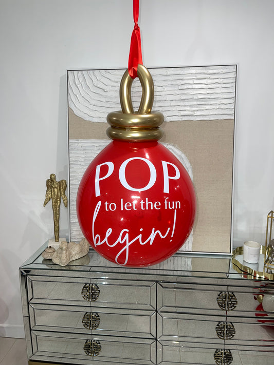 Pop Bauble Elf Arrival Balloon